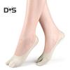 Breathable Toe Socks 2-Toe Invisible Liner Socks with Anti-Slip Silicone Ultra-Thin Moisture-Wicking Socks for Loafers Sneakers