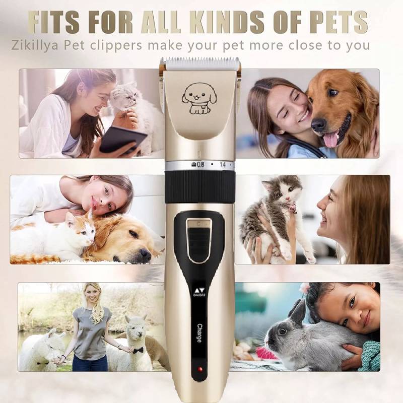 Cordless Pet Electric Dog Cats Grooming Clippers Low Noise Shaver Kit Trimmer