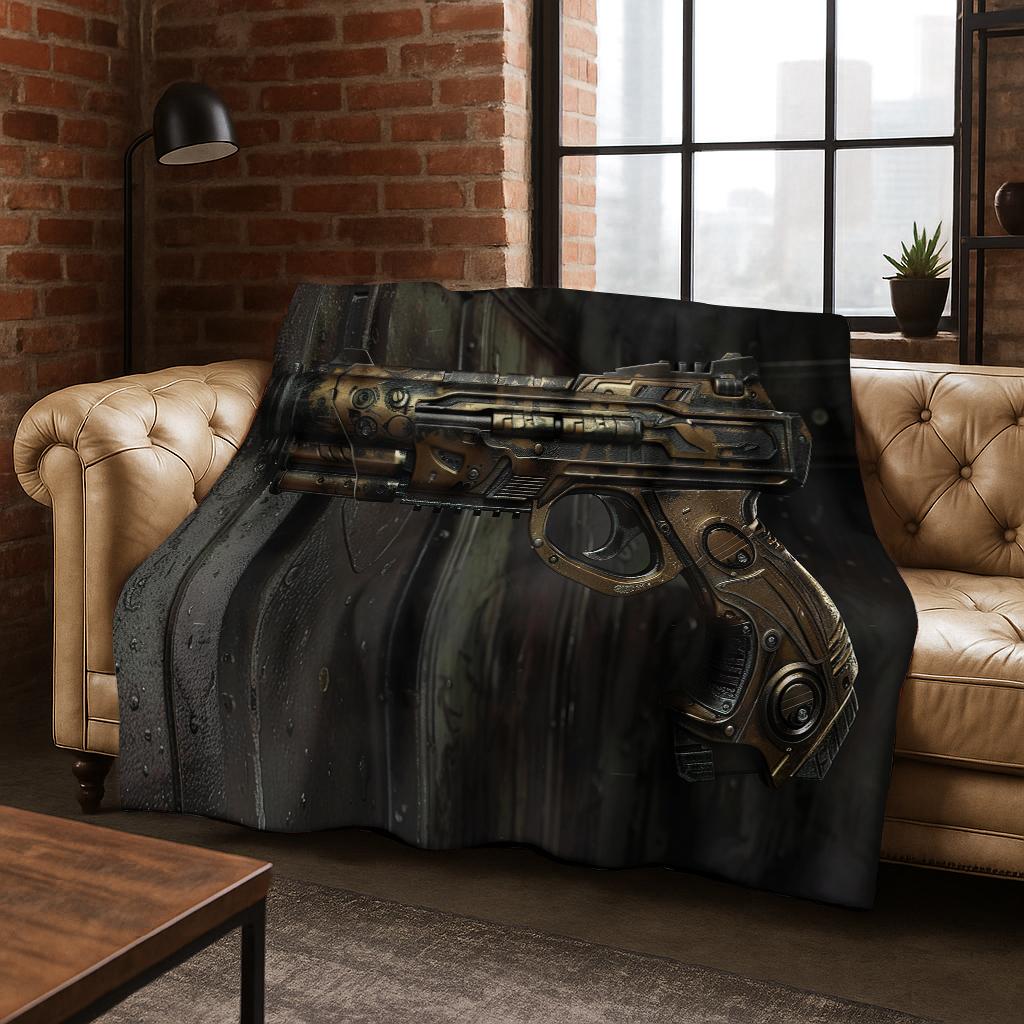 Military Bullet Gun Pattern Flannel Blanket Soft Warm Blanket for Bedroom Room Living Room Bed Office Travel Camping Picnic Gift