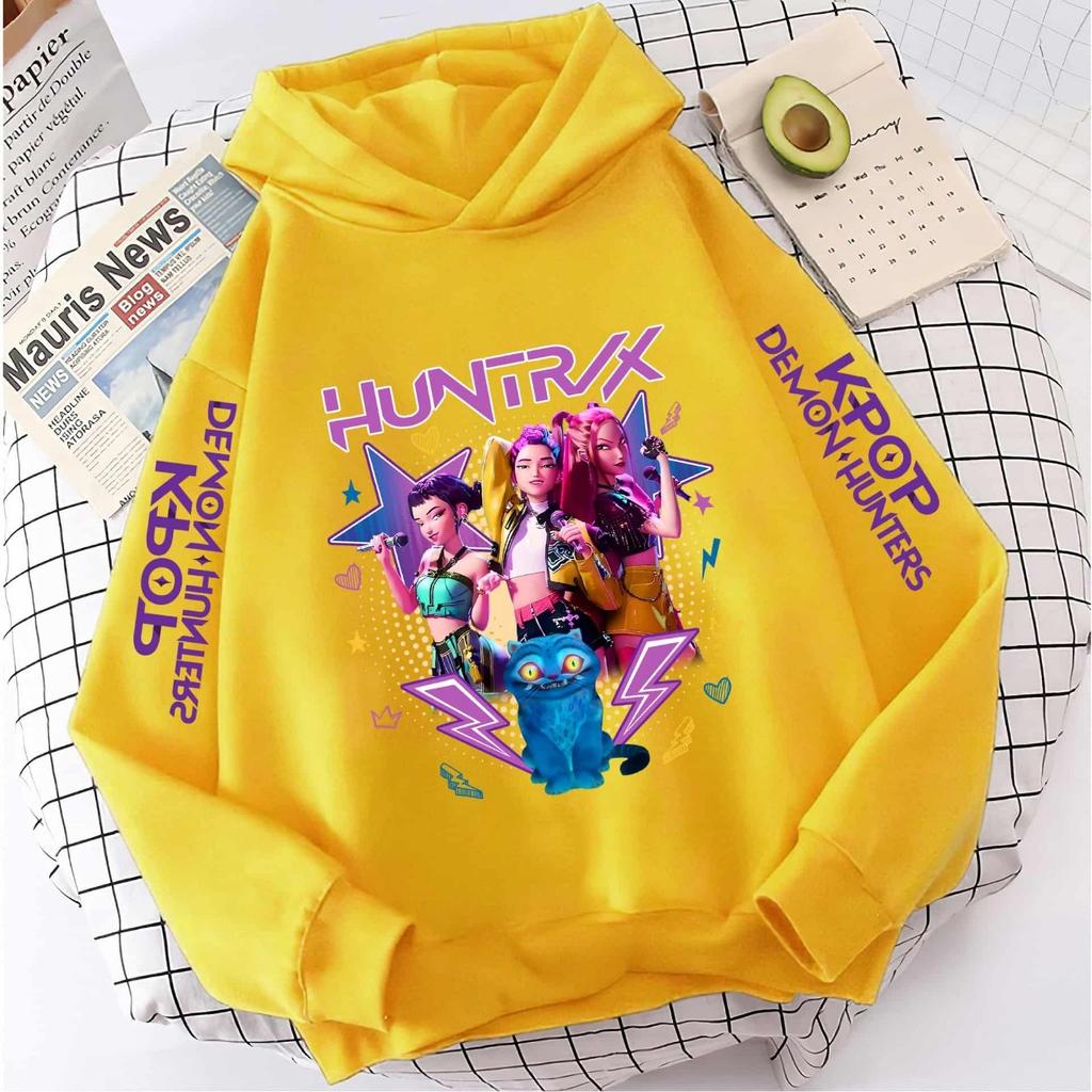 Y2K KPop Devil Hunter Hoodie for Teenage Girls Rumi KPop Devil Hunter Hoodie for Autumn Casual Long Sleeve Children's Clothing