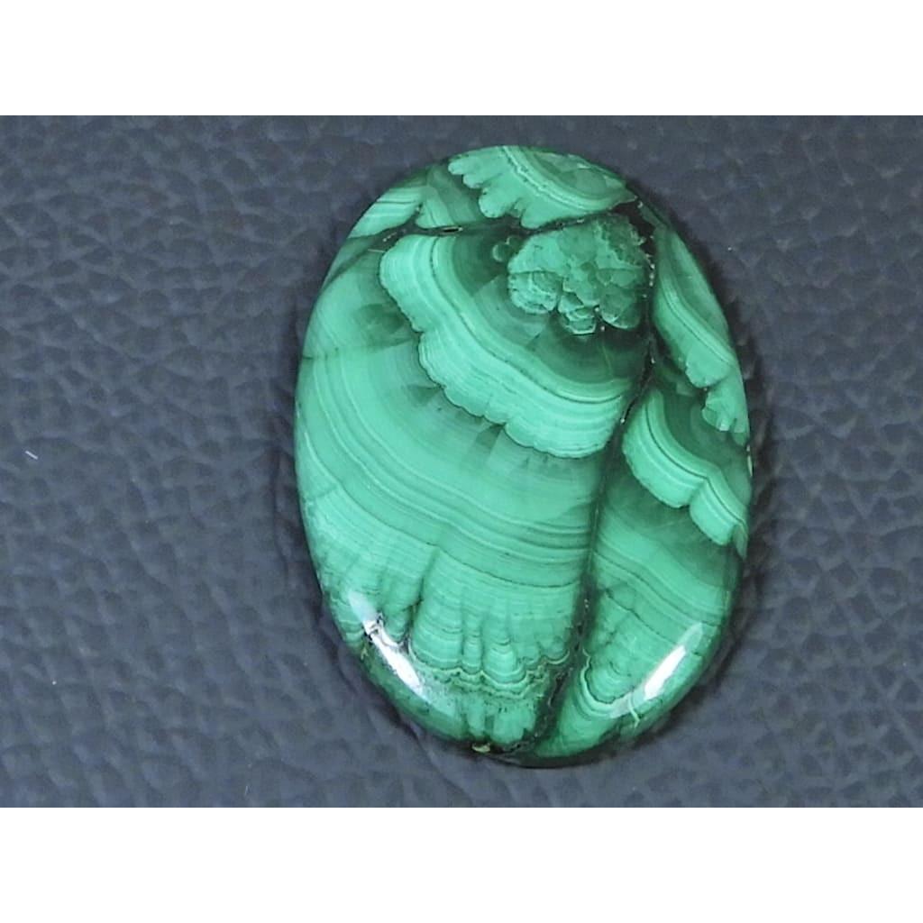 24X36X4MM Natural Malachite Flower Design Oval Cabochon Loose Gemstone 50Cts D-478