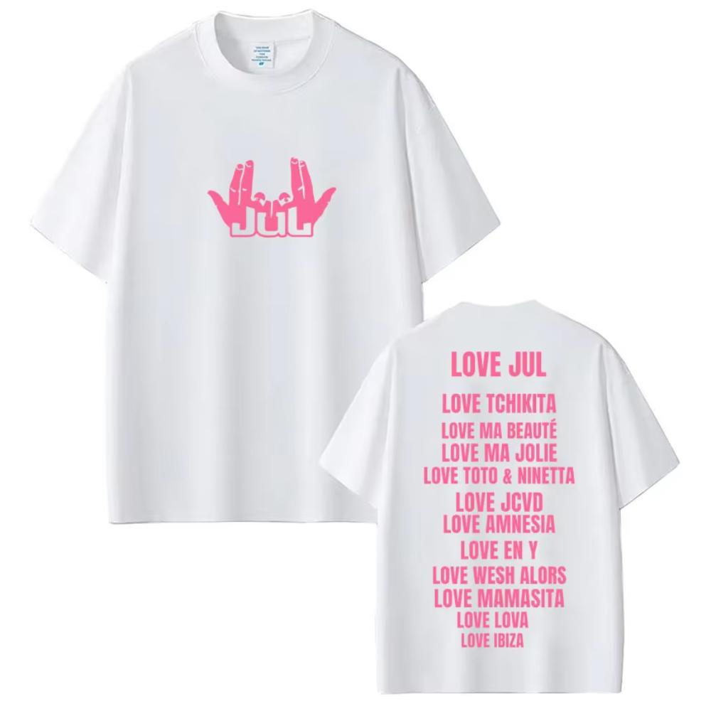 Rapper Jul Love Jul Classic Graphic T-shirts Men Women Hip Hop Short Sleeve Cotton Oversized Classic T-shirts