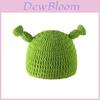Shrek Face Mask Knit Cap With Soft Acrylic Material For Casual Winter Use