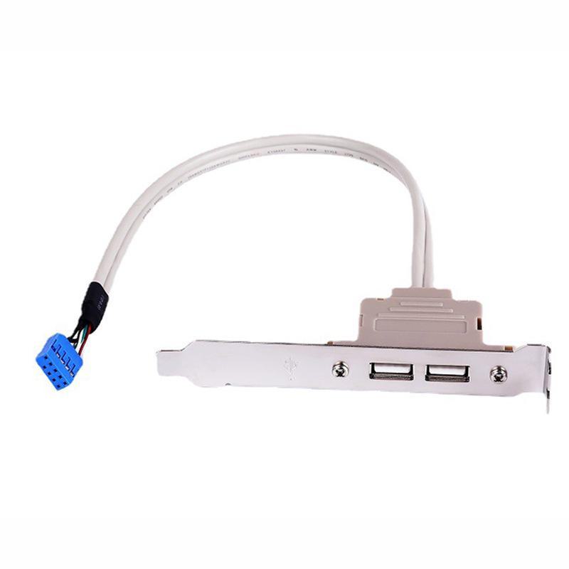 

Двойная задняя панель USB 2.0 с кабелем расширения PCI для материнской платы настольного ПК USB2.0 rear bezel