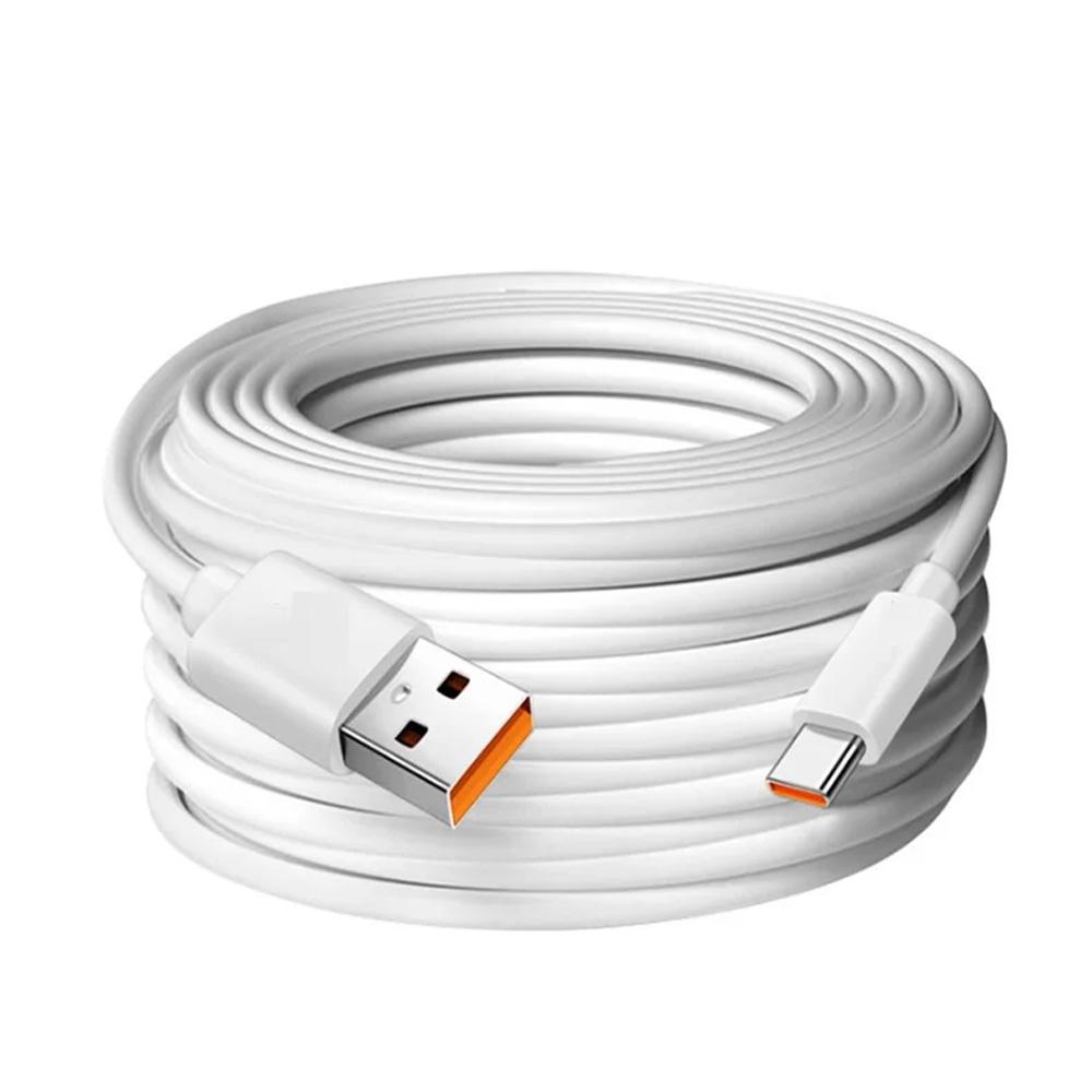 10 metrů USB A na Type C prodlužovací nabíjecí kabel Rychlonabíjecí kabely pro Samsung Laptop Fotoaparát Extra dlouhý datový kabel