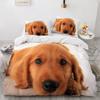 Seturi de lenjerie de pat 3D Animale de companie Câine Drăguț Set Husă Plapumă/Pilotă Față de Pernă King Queen Câini Dalmațieni Plapumă Lenjerie de pat Dropshipping
