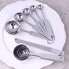 5/6 Stück Messlöffel Stapelbares Küchenmesslöffel-Set Messlöffel-Set aus Edelstahl Küchenbackwerkzeug