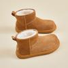 Women's Winter Warm Mini Snow Boots Fuzzy Faux Suede Walking Shoes for Women Casual Anti-Slip Comfortable Platform Short Booties With Faux Fur Lined