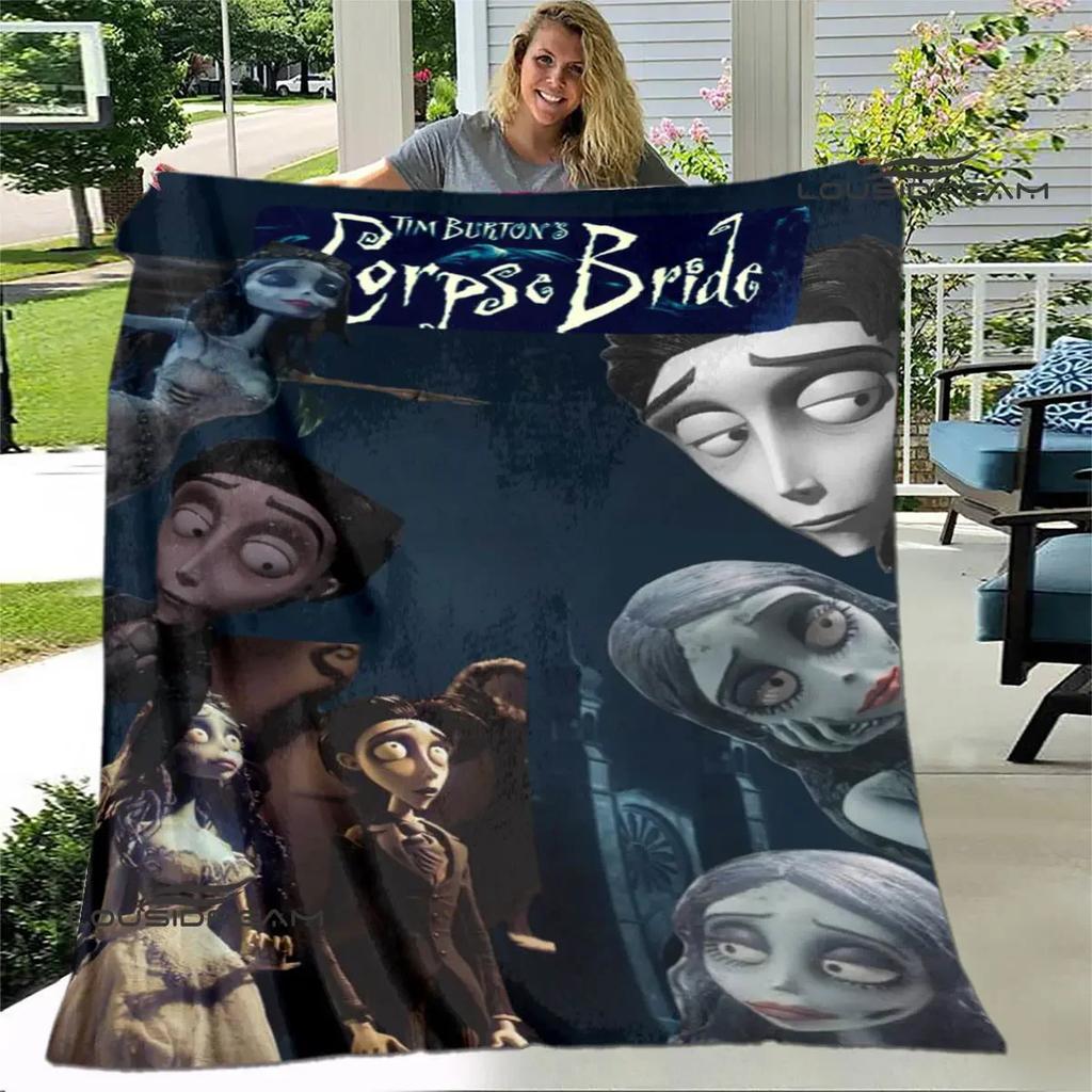 Corpse Bride Tim Burton Druckdecke Kinder Warme Decke Flanell Weich Gemütlich Decke Sofa Bett Auto Must-Have Decke Geburtstagsgeschenk