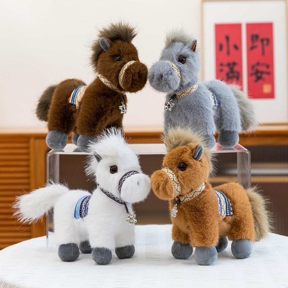 Miniature Pony Doll Soft Stuffed Horse High Quality Horse Toy  Zodiac Year of the Horse Gift