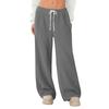 Women's Fleece Wide Leg  Elastic Waist Drawstring Loose Pants Drawstring Pajama Pants Sleepwear Trousers