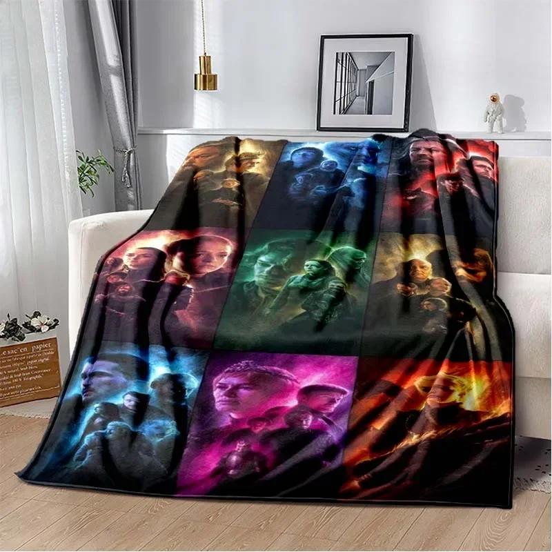 Game Dragon Plush Throw Blanket TV Series Thrones Fleece Bedspread Blanket Flannel Bedding Square Picnic Wool Soft Blanket