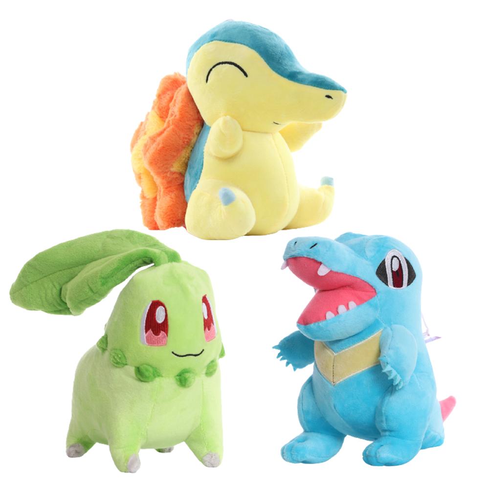 Anime Pikachu Cyndaquil Chikorita Totodile Kawaii Plush Toy Stuffed Doll Christmas Halloween Gifts For Kids