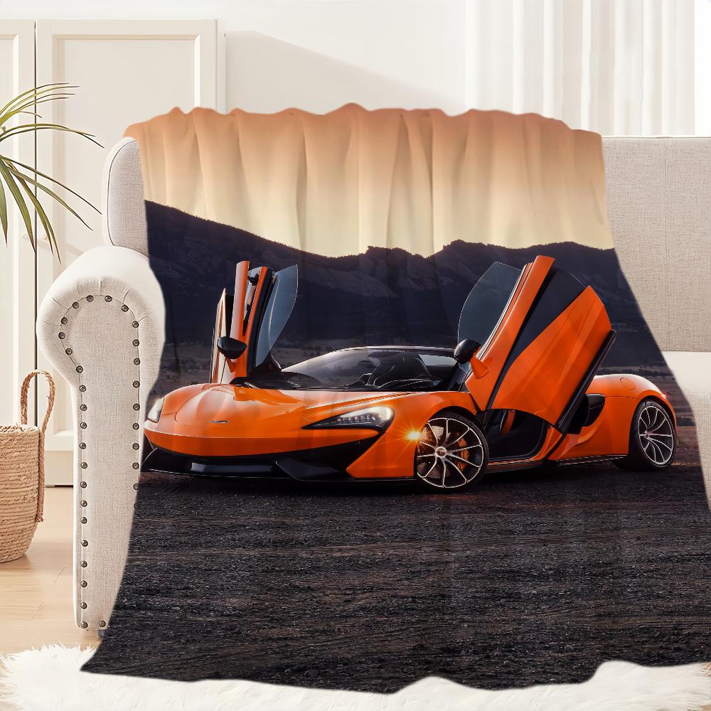 Fashion Cool Logo Blanket Plush Nap Sofa rug for M-McLarenES Living Room Warm Office Bedroom Birthday Home Travel Kid Gifts