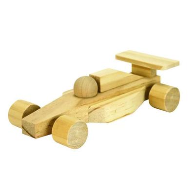 Rennwagen - Formel 1 - Holz - Zum Dekorieren - Basteln - 16,5x8,5x4,5cm