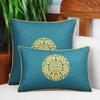 New Chinese-style Embroidered Throw Pillows Solid Wood Sofa Cushions Bedroom Headboard Backrest Waist Pillow Cushion Cover