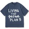 Unisex Fashion Cotton T-shirts Casual English Letter Printed Tees Summer Holiday Men's Short Sleeve O-neck Tops