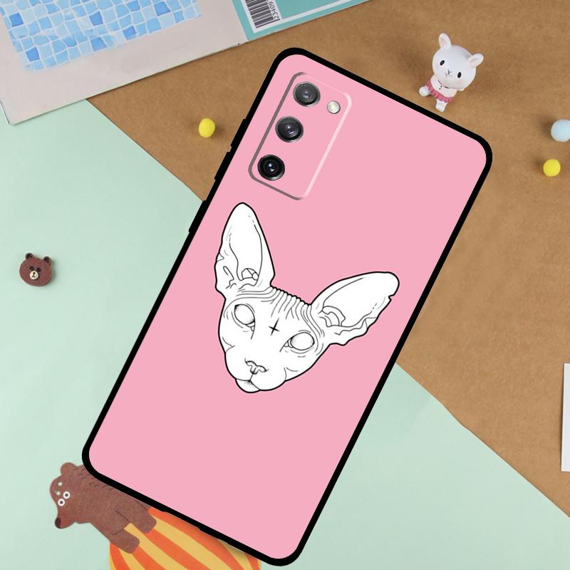 Sphynx Cat Soft Case For Samsung Galaxy S25 Ultra S9 S10 S20 S21 S22 S23 S24 Plus S24 FE Funda Cover