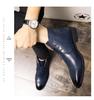 Herren Übergröße Kurzstiefel - Herbst/Winter Britischer Retro Martin Stil, High-Top Business Casual Lederstiefel.