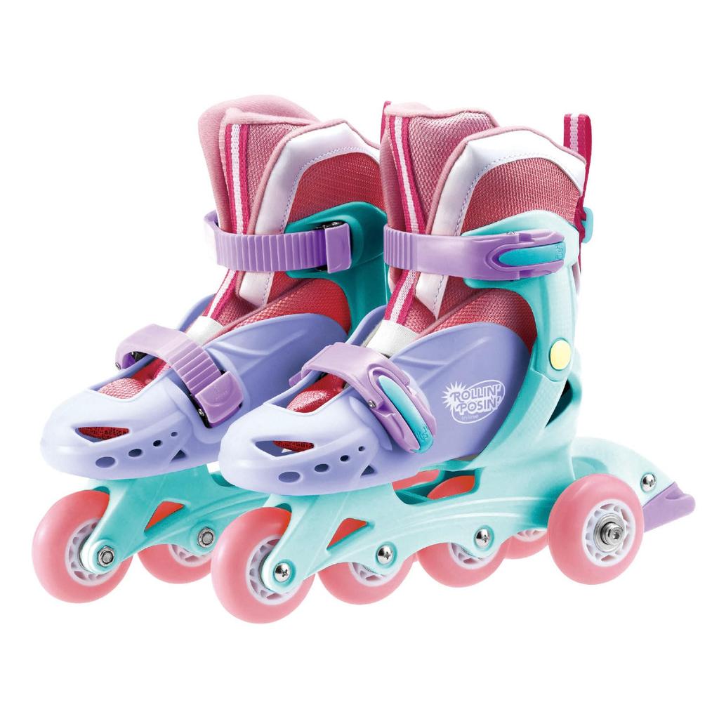 Maruka Rollin Posin Inline, Cheerful Pink, Sports Inline Skates, Ages 6-12, 196713