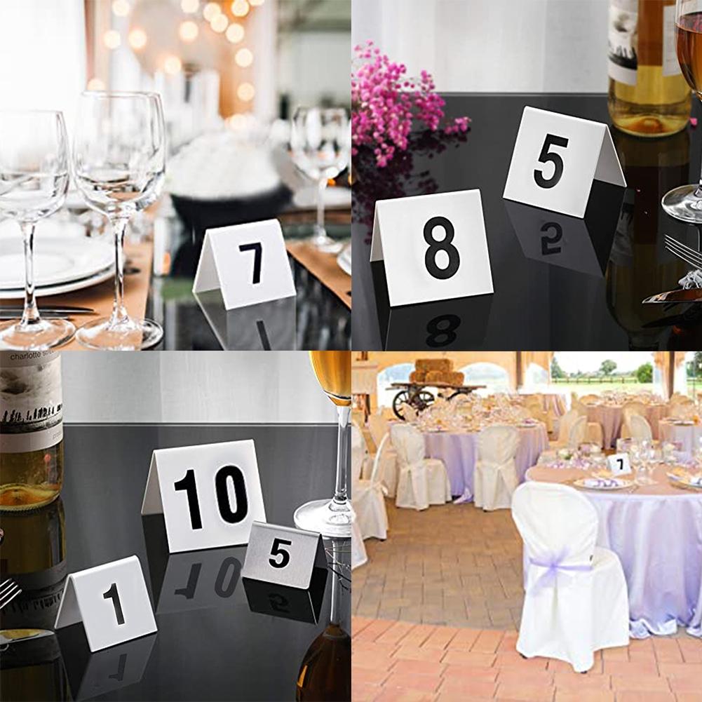 1 - 10 Table Numbering Table Number Easy To Clean Acrylic Table Tent Sign