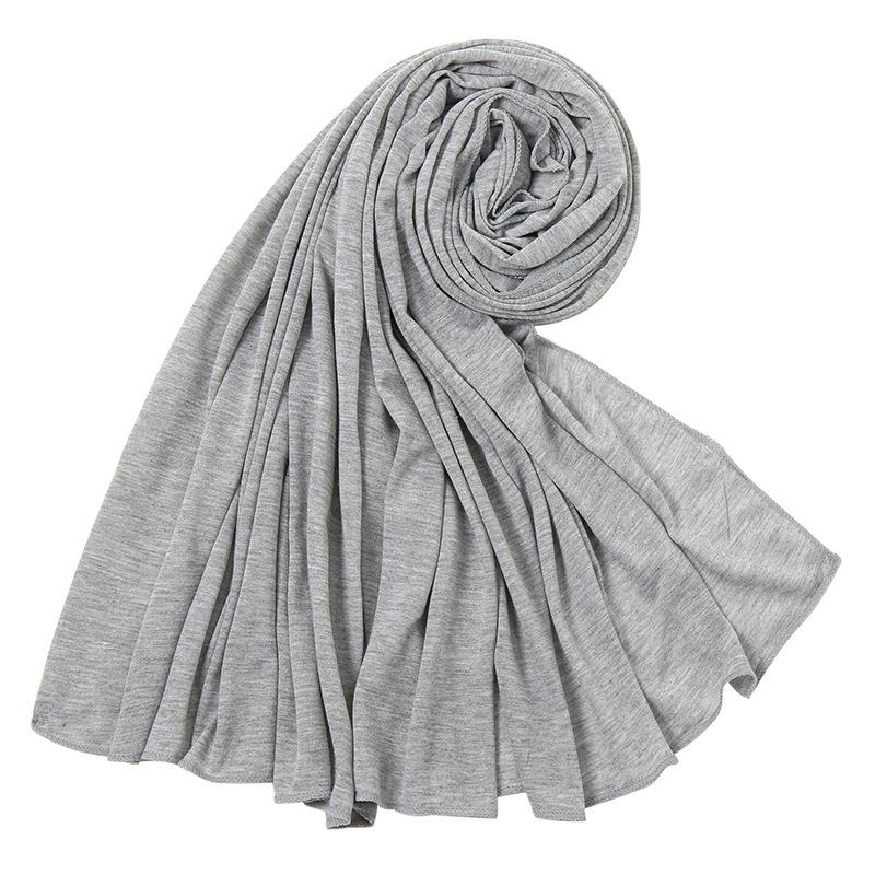 Varm muslimsk mote kvinne myk hijab skjerf sjal vanlig bomullsjersey skjerf turban kvinner lange sjal hodeinnpakning pannebånd abaya