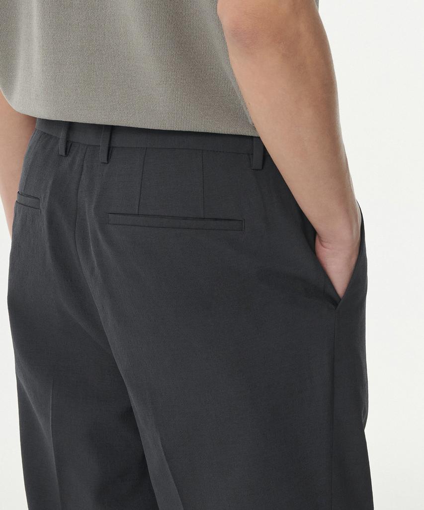 MUSINSA STANDARD Cool Touch Semi-Wide Hidden Banding Slacks [Gray]