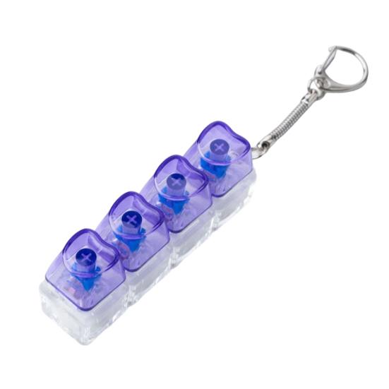 Keyboard Fidget Toy Realistic Clicking Sound Keychain with Compact Keyboard Design Stress Relief Key Chain Bag Accessories