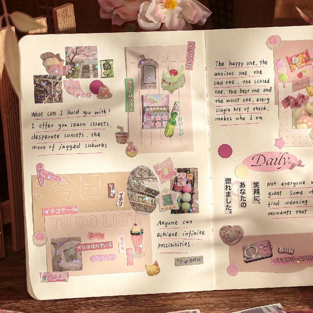 Japanese Style Cute Stickers Book Multi-theme Manga Handbook Decorative Sticker for Birthday & Back to School Gift