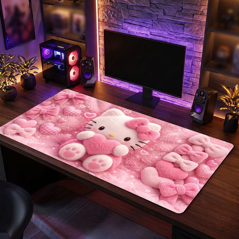 Big Mouse PadHello Kitty Extended Soft Desk Mat Gaming Office Computer Table Decor Mat