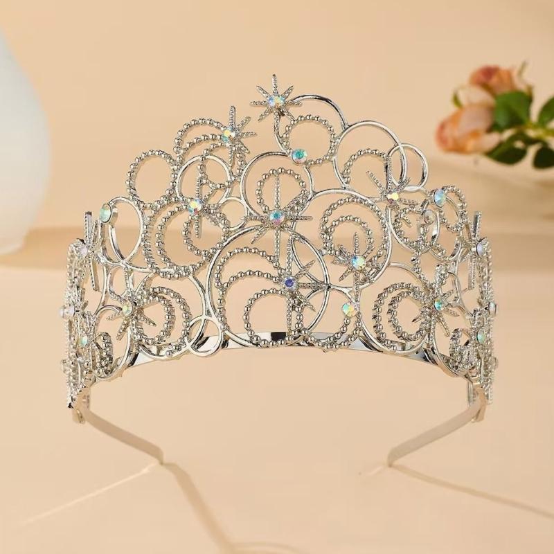 Blingbling Hair Hoop Girl Birthday Party Elegant Pageant Water Drop Crystal Girl King Costume Headwear
