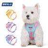 Adjustable Dog Harness Small Medium Breeds Color Block Design Comfortable Chest Vest With Leash XS To L Sizes