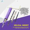 10-24UNC Helical Inserts Kit, Stainless Steel Thread Repair Inserts for Aluminum Metal with ST Tap and Tool, Fix Stripped Threads