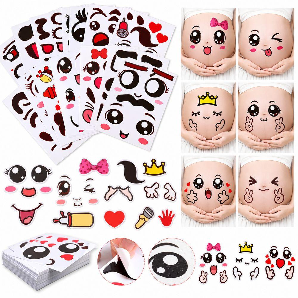 9PCS/Set Peel and Stick Pregnancy Belly Stickers Baby Bump Stickers Pregnancy Photoshoots