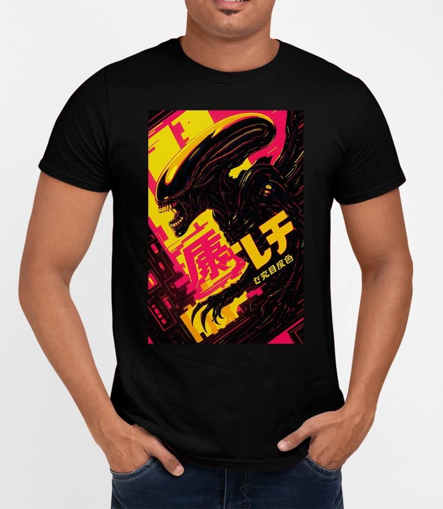 

Aliens Jap Poster T-Shirt Cool Retro Movie Film Classic Tee Gift Xmas Unisex T-Shirt XL