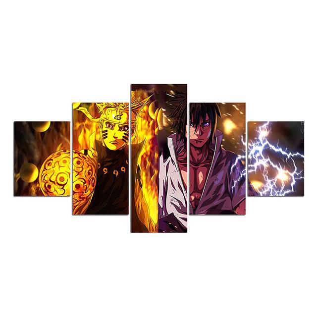 5 poze Poster Sasuke Ltachi Personaj Pictură decorativă Cameră pentru copii Imprimări artistice Modern Home Decor Pânză Pictură fără cadru