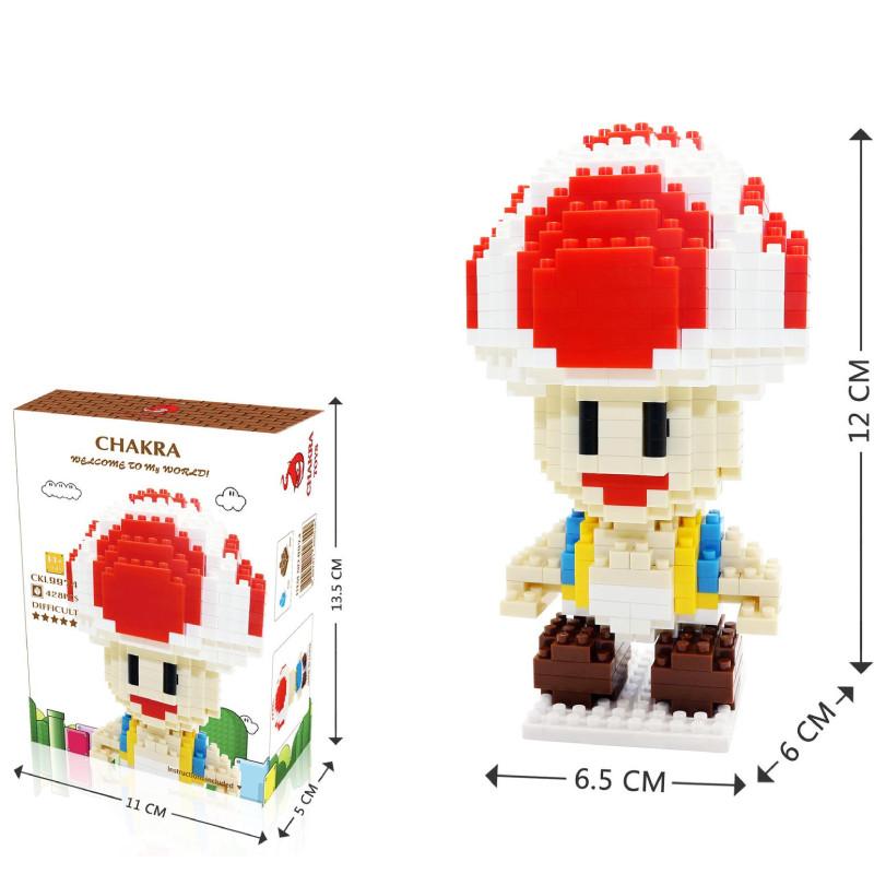 Super Bros Mario Themed Plastic Toy Character Assemble Building Blocks Kid Gift