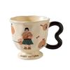 Creative Cartoon Retro Girl Goblet Mug