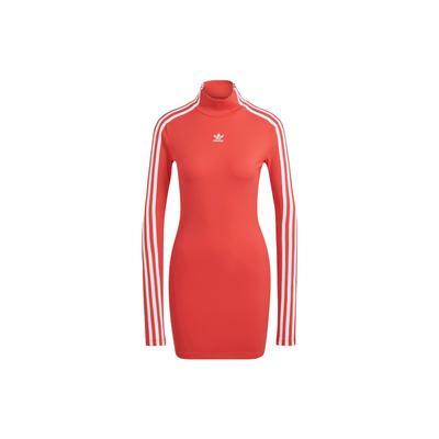 Originals Spice Girl Serisi Üç Çizgi Logolu İşlemeli Sırtı Açık Fitted Yüksek Yaka Uzun Kollu Elbise Kadın Elbiseleri IV9332