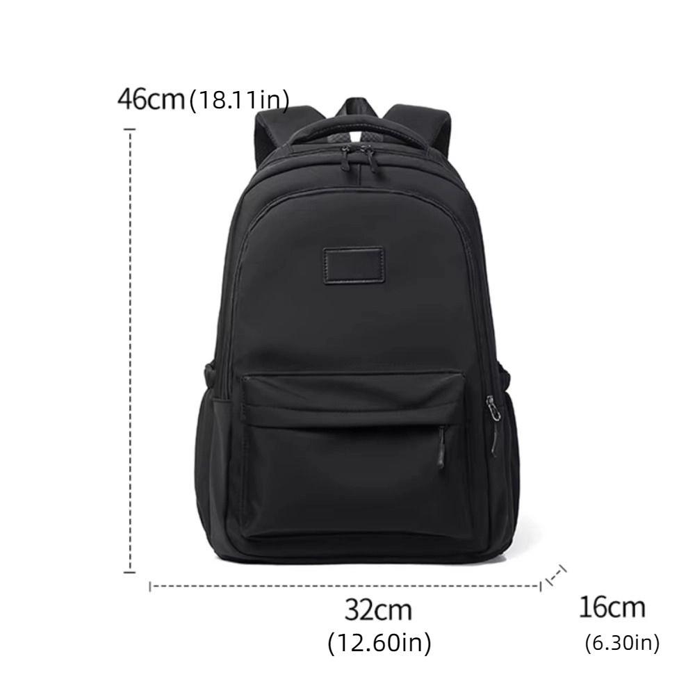 Solid Color Large Capacity Backpack zipper College Backpack Laptop School Bag  Men Women