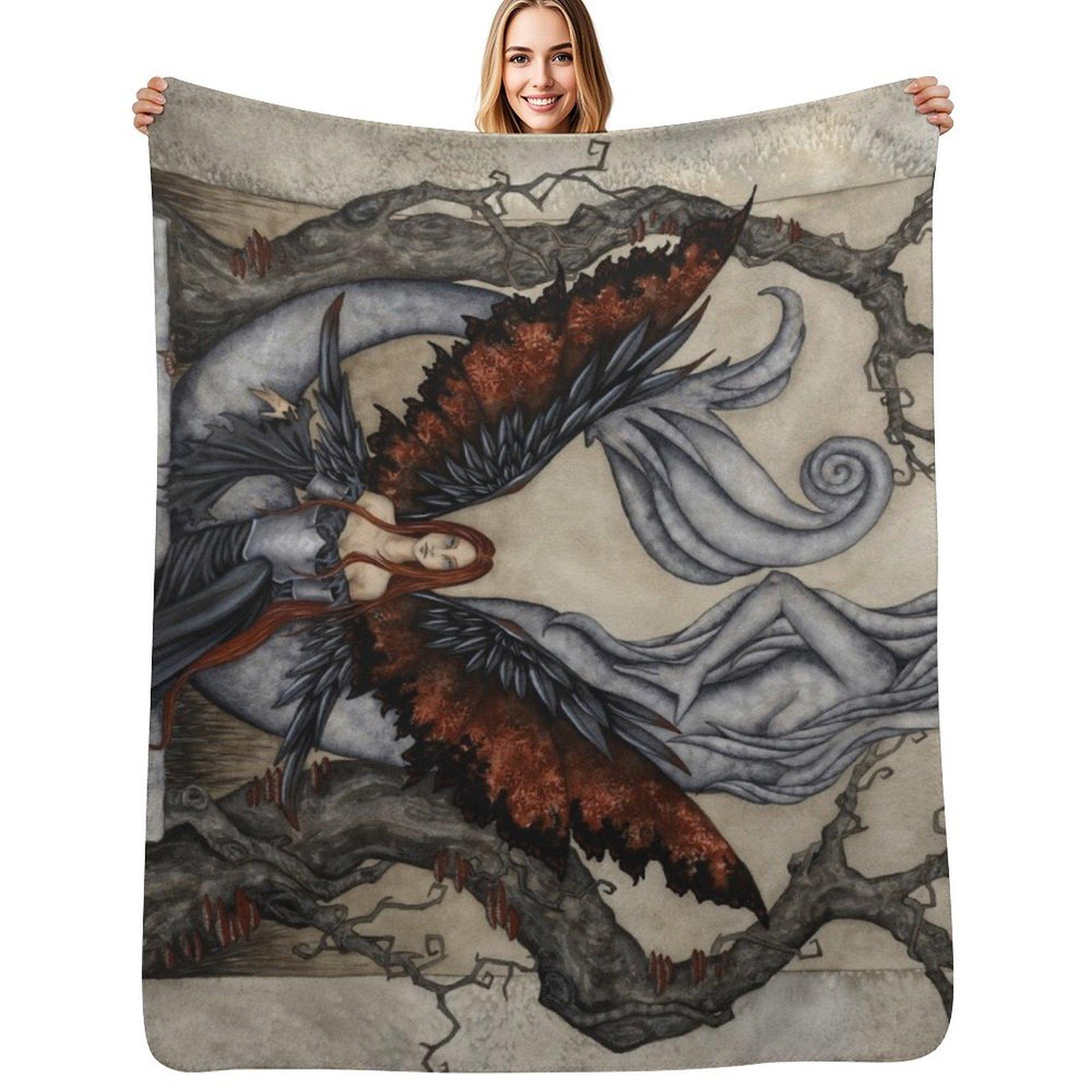 Come Stay Awhile Throw Blanket All Weather Soft Throw Blanket for Sofa Size: 75*100cm, Weight: 230 GSM
