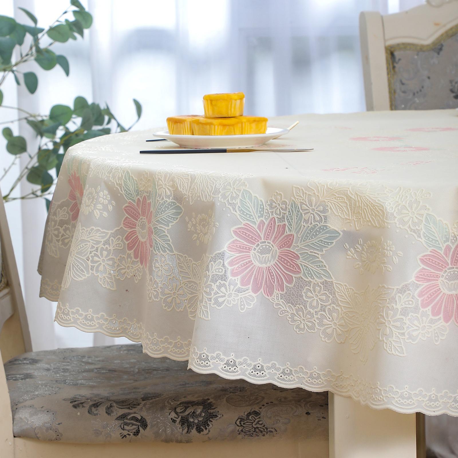 1Pc Tablecloth Waterproof Oilproof PVC Coffee Table Cloth Non slip High end Table Cushion