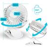 LED fan clip standing desk white illuminated usb fan