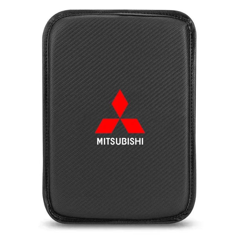 Car Armrest Box Mats Leather Center Console Covers Interior for Mitsubishi Lancer Colt Pajero Sport Ex Evo ASX Center Hub Cap