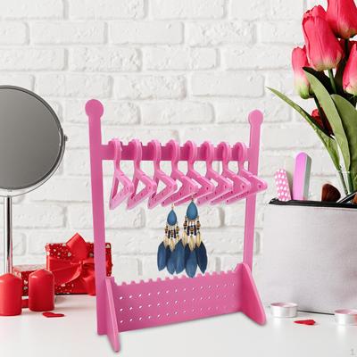 Earring Display Stand Holder Jewelry Tower Shelves with Hook Tabletop Ear Studs Rack