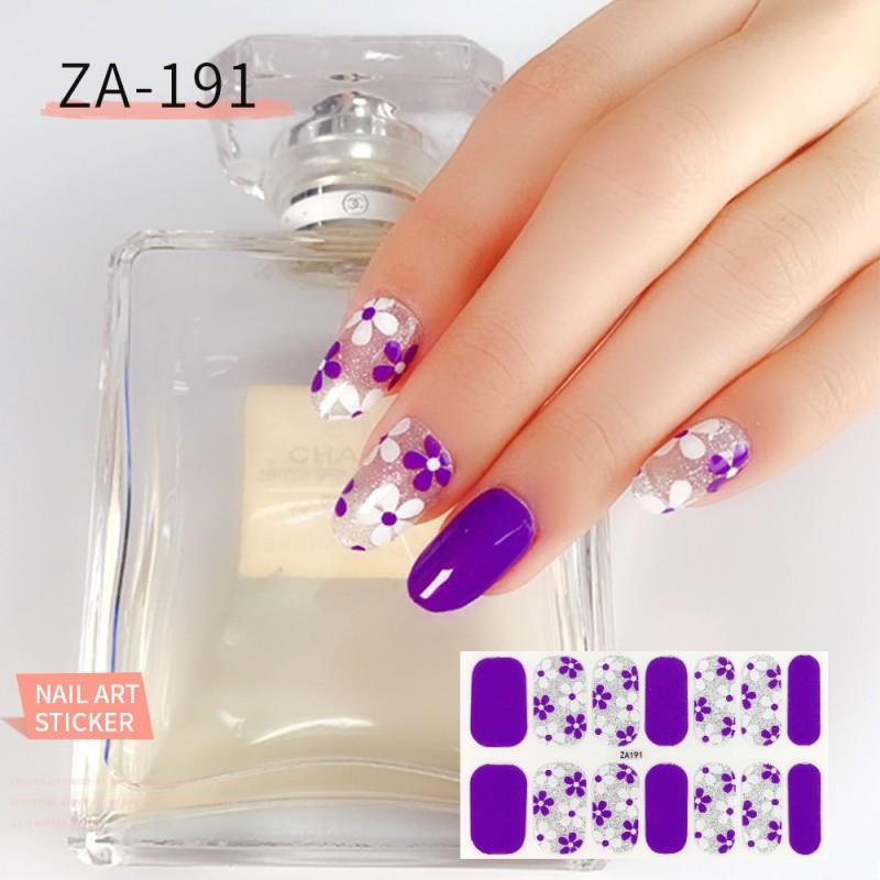 ZA Nail Sticker Full Nail Patch Nail Varnish Film Hand Nail Sticker Nail Tool Long-lasting Waterproof