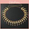 Womens Metal Waist Chain With Hollow Design And Waterdrop Tassels For Summer Casual Outfits