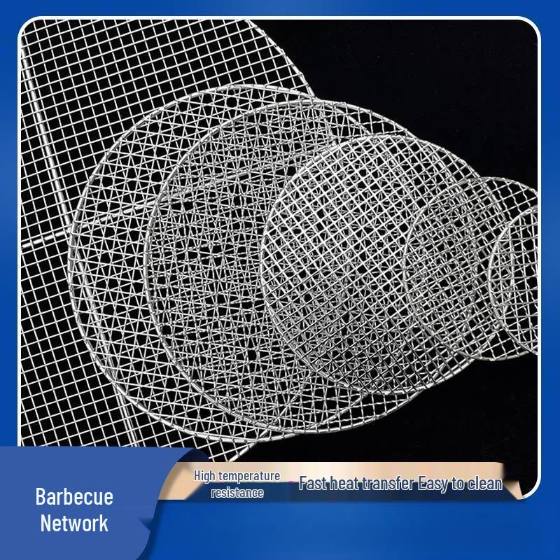 Zhishi Korean Style Stainless Steel Round BBQ Grill Net