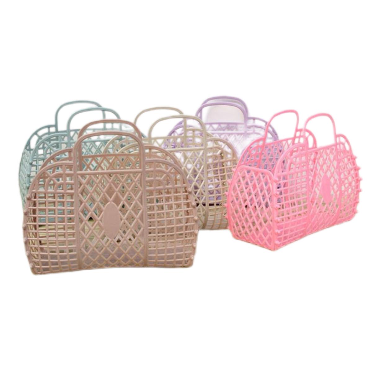 Jelly Bag Sac Plage En Gelée Transparent Tendance – Sac Fourre-Tout PVC Réutilisable Années 80, Idéal Enfants, Femmes, Cadeau Été