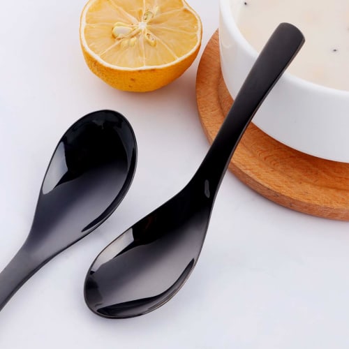 Buyer Star 5-Piece Renge Spoon Set, Perfect for Ramen, Soup, Curry, and Chinese Rice Bowls, Made of 18-8 Stainless Steel, Thick, Dishwasher Safe, Anti